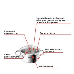 Zestaw garnków i patelni Tefal Minis 3 el.