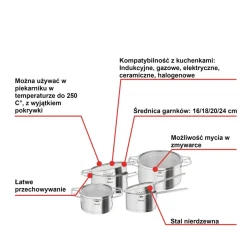 Zestaw garnków i patelni TEFAL Nordica 10 elementów