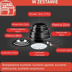 Zestaw garnków i patelni TEFAL INGENIO EASY COOK&CLEAN - 13 elementów