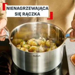 Zestaw garnków stalowych z pokrywkami TEFAL Extreme 10 elementów