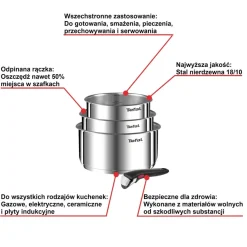 Zestaw garnków TEFAL INGENIO EMOTION - 4 elementy