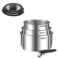 Zestaw garnków Tefal Ingenio Emotion + szklane pokrywki