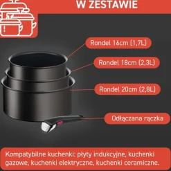 Zestaw garnków TEFAL INGENIO UNLIMITED - 4 elementy