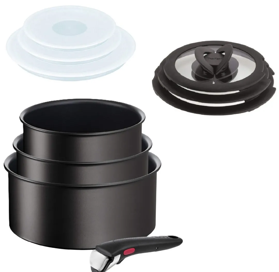 Zestaw garnków Tefal Ingenio Unlimited 4 elementy + szklane i hermetyczne pokrywki