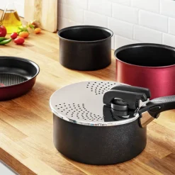 Zestaw garnków Tefal Ingenio Unlimited 4 elementy + pokrywka do odcedzania, zestaw szklanych i hermetycznych
