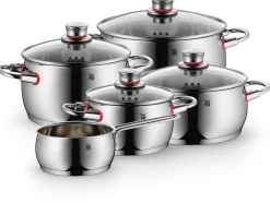 Zestaw garnków WMF Quality One i patelnia stalowa WMF Profi Plus 28 cm