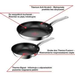 Zestaw garnków z pokrywkami i patelnie TEFAL Opti'Space Intuition - 8 elementów