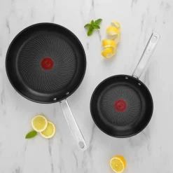 Zestaw garnków z pokrywkami i patelnie TEFAL Opti'Space Intuition - 8 elementów