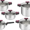Zestaw garnków z pokrywkami i patelnie TEFAL COOK&CLIP Intuition - 12 elementów