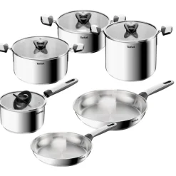Zestaw garnków z pokrywkami i patelni TEFAL Emotion+ 10 elementów