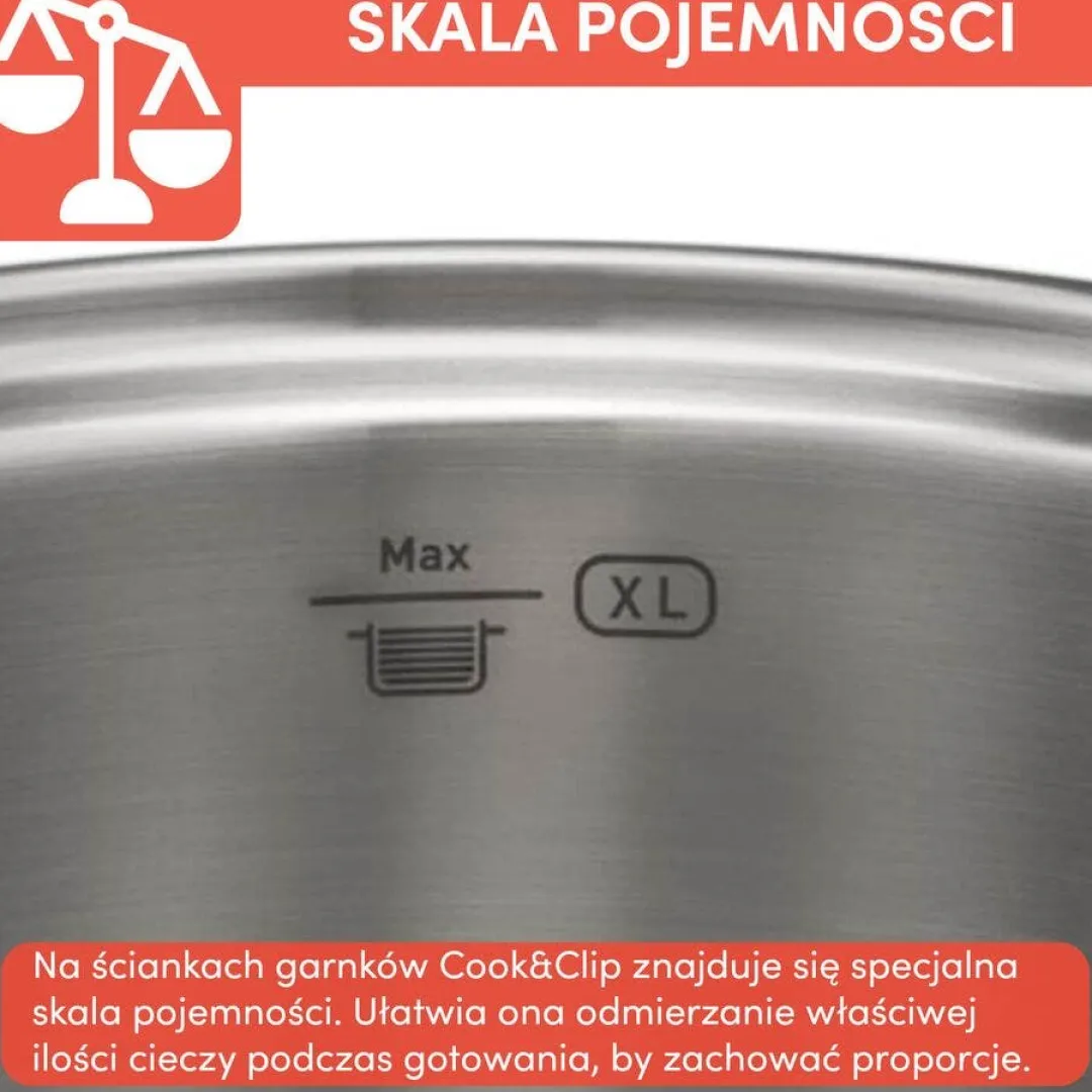 Zestaw garnków z pokrywkami TEFAL COOK&CLIP - 10 elementów