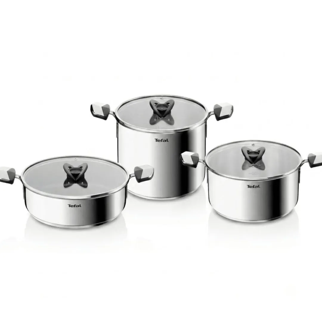 Zestaw garnków z pokrywkami TEFAL Emotion+ 22/24/26 cm