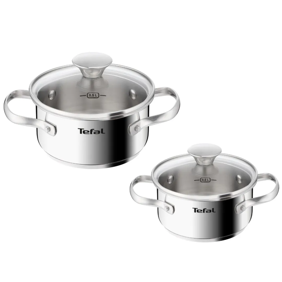 Zestaw garnków z pokrywkami TEFAL Minis 2 el.