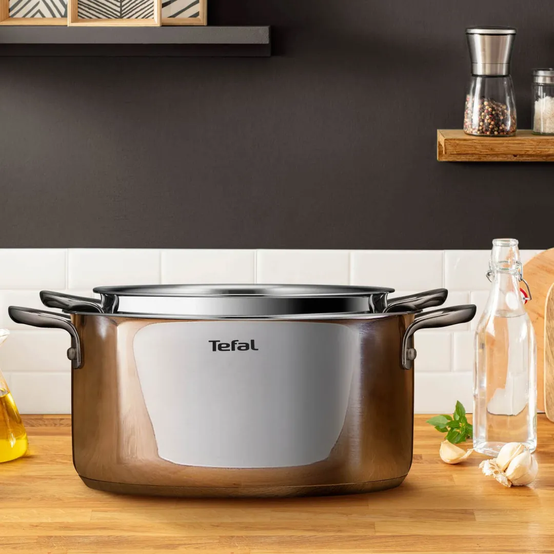Zestaw garnków z pokrywkami TEFAL Infinite 20/24 cm