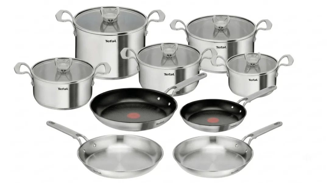 Zestaw garnków z pokrywką i patelnie TEFAL Extreme 14 elementów