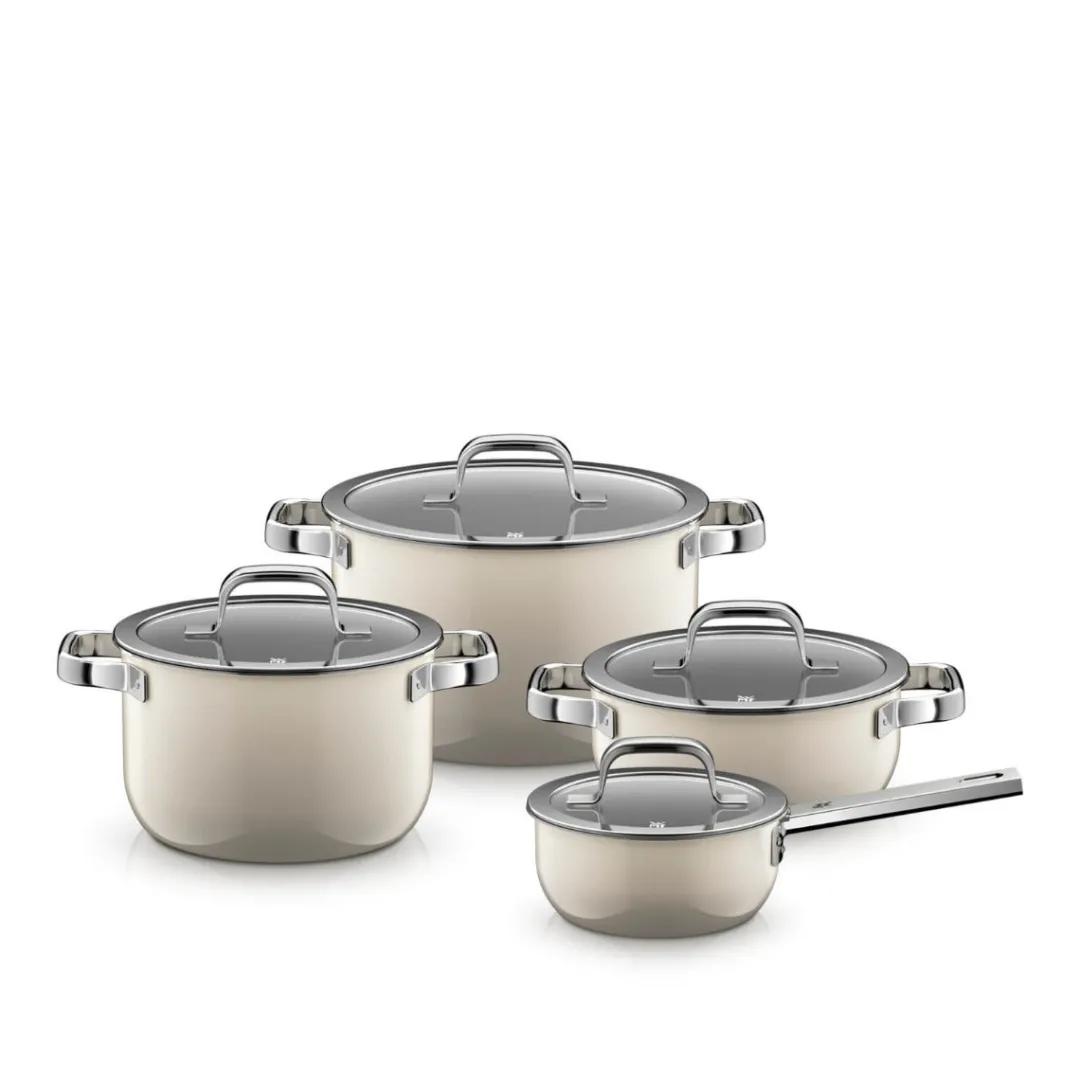 Zestaw garnków z pokrywką WMF Fusiontec Mineral Pro 8 el. macadamia