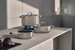 Zestaw garnków z pokrywką WMF Fusiontec Mineral Pro 8 el. macadamia