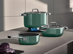 Zestaw garnków z pokrywką WMF Fusiontec Mineral Pro 7 el. eukaliptus
