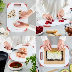 Zestaw noży i blok TEFAL Fresh Kitchen + Deska do krojenia TEFAL 35,5 x 25,5 x 0,9 cm