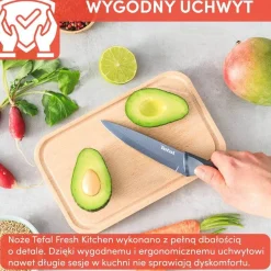 Zestaw noży i blok TEFAL Fresh Kitchen + Deska do krojenia TEFAL 35,5 x 25,5 x 0,9 cm
