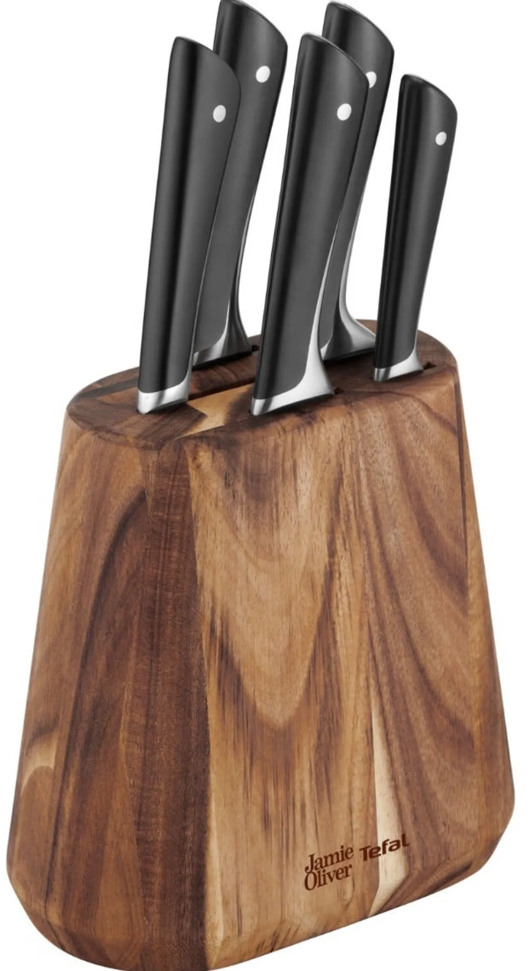 Zestaw 6 noży TEFAL JAMIE OLIVER + drewniany blok