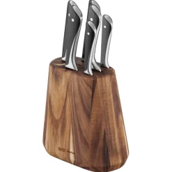 Zestaw 6 noży TEFAL JAMIE OLIVER + drewniany blok