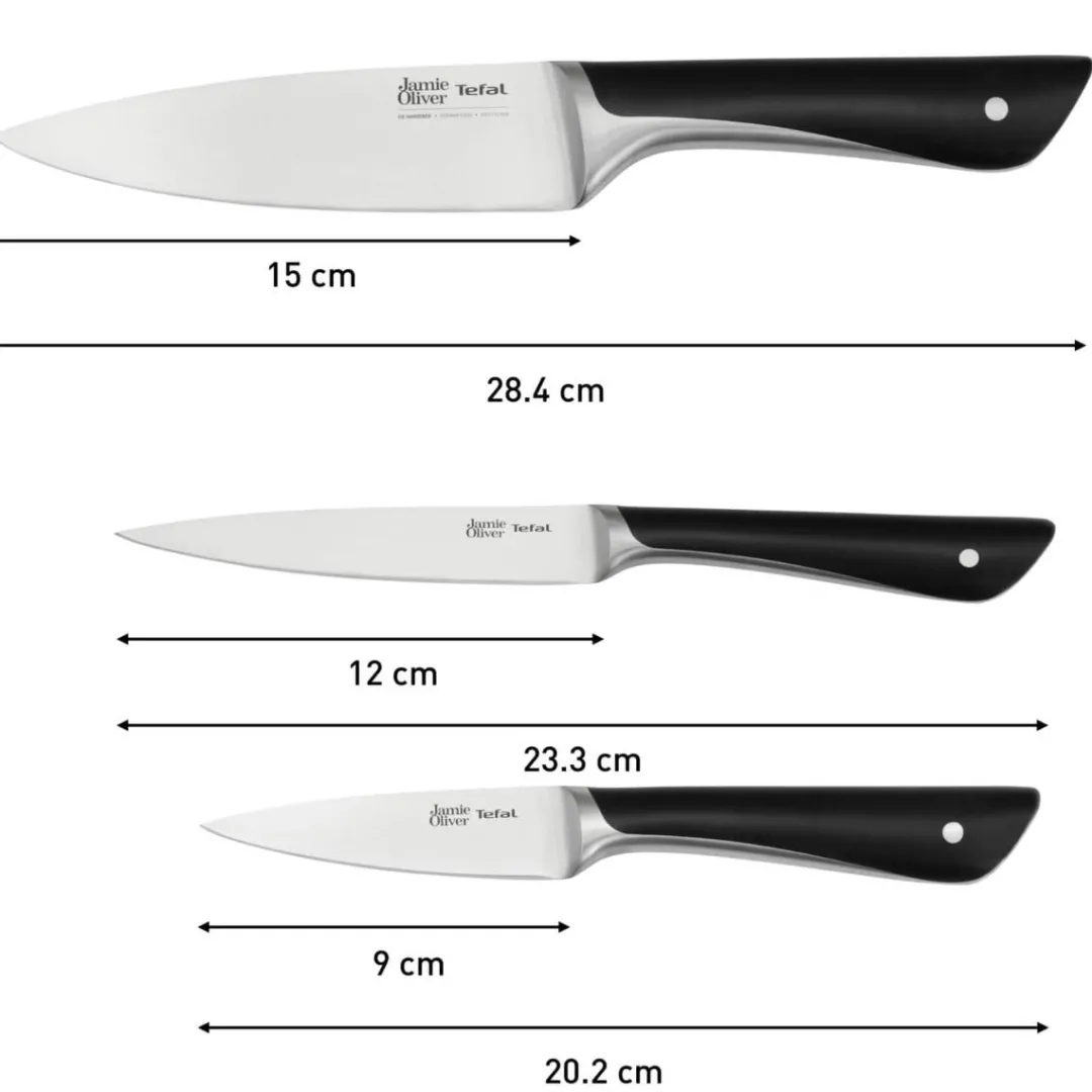 Zestaw noży ze stali nierdzewnej TEFAL JAMIE OLIVER - 3 elementy