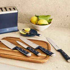 Zestaw 5 noży ze stali nierdzewnej TEFAL EverSharp Pro + blok z wbudowaną ostrzałką