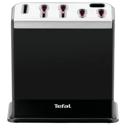 Zestaw 5 noży ze stali nierdzewnej oraz nożyczki TEFAL EverSharp Pro + blok z wbudowaną ostrzałką