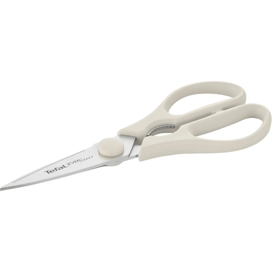 Zestaw 2 noży ze stali nierdzewnej oraz nożyczki TEFAL EverSharp Pro + blok z wbudowaną ostrzałką