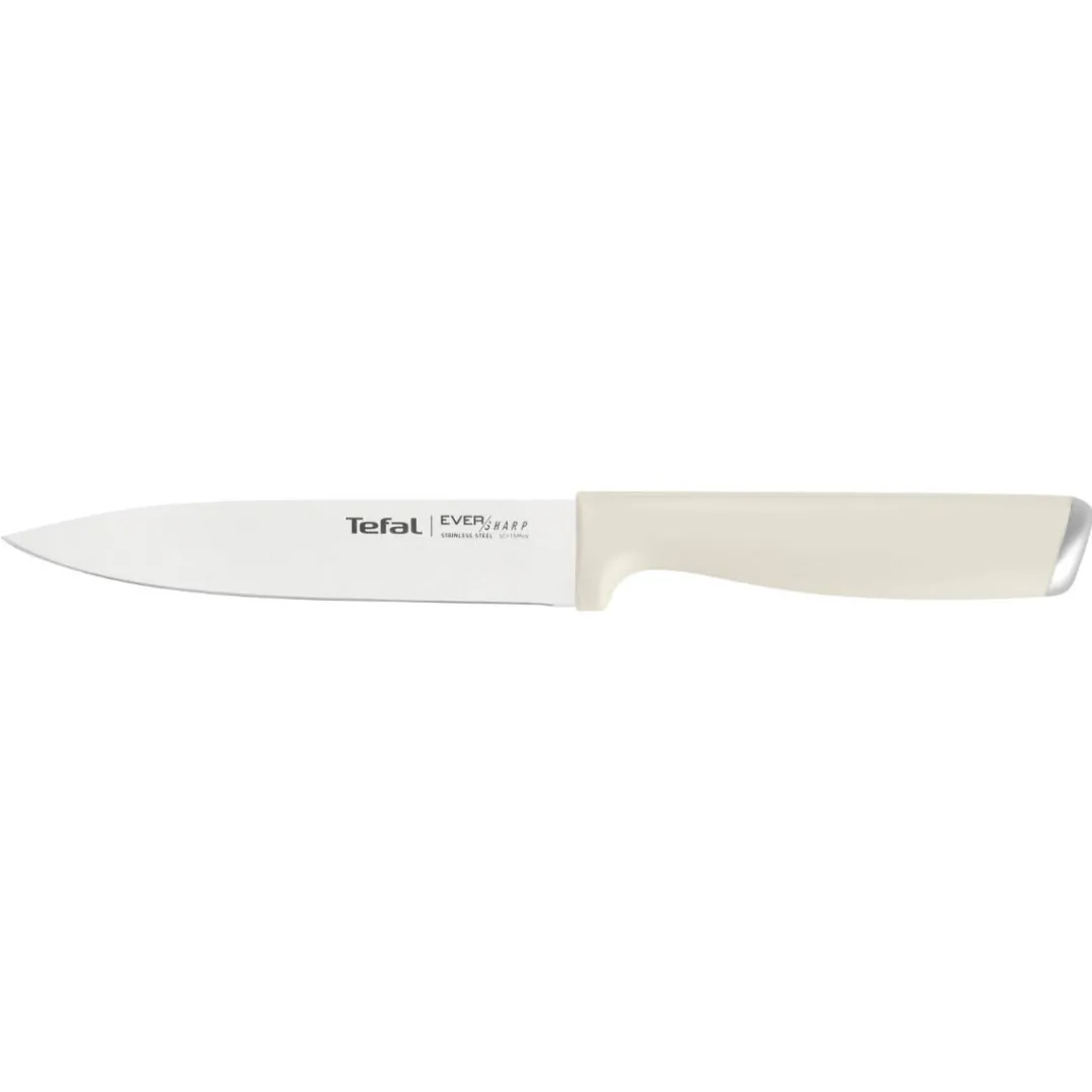 Zestaw 2 noży ze stali nierdzewnej oraz nożyczki TEFAL EverSharp Pro + blok z wbudowaną ostrzałką