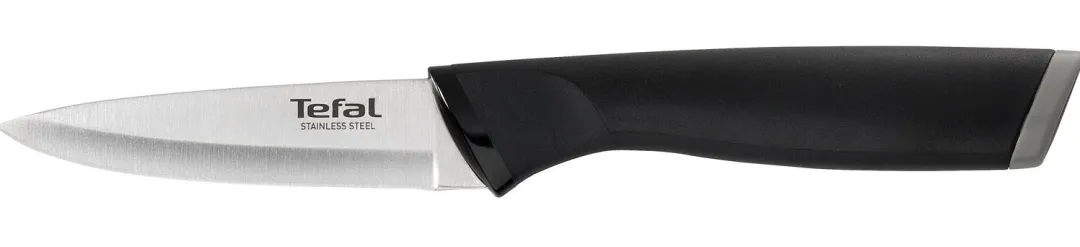 Zestaw 5 noży ze stali nierdzewnej TEFAL Comfort + drewniany blok