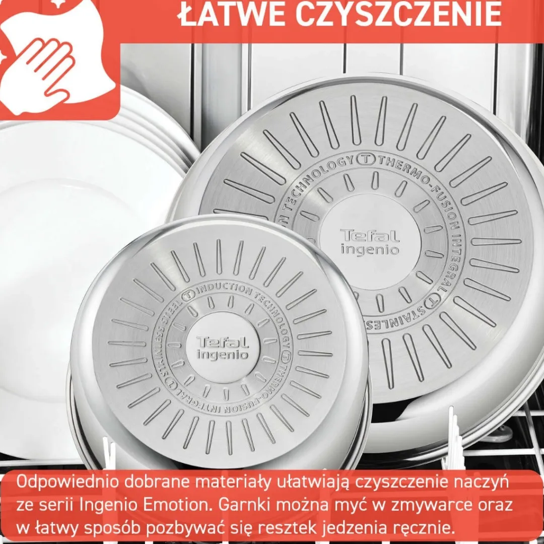 Zestaw patelnia głęboka Tefal Ingenio Emotion 24cm + Rączka uniwersalna Ingenio