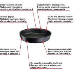 Zestaw patelnia grillowa Tefal Ingenio Unlimited 26cm + rączka Ingenio