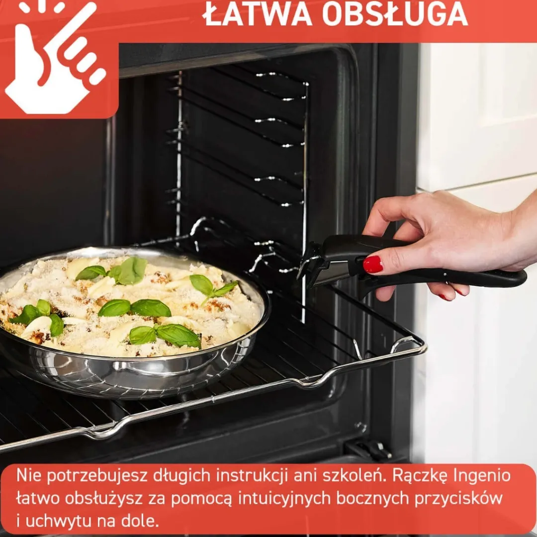Zestaw patelnia grillowa Tefal Ingenio Unlimited 26cm + rączka Ingenio