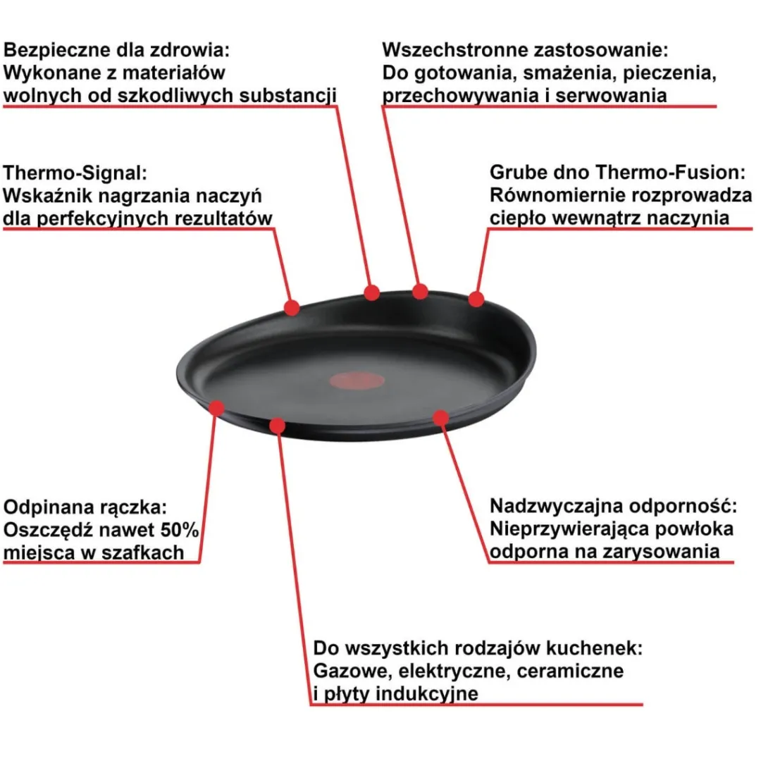 Zestaw patelnia naleśnikowa Tefal Ingenio Unlimited 27cm + rączka Ingenio