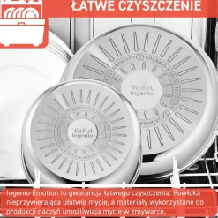 Zestaw patelni 24/28cm Tefal Ingenio Emotion + szklane pokrywki 24/28cm + zestaw akcesoriów kuchennych