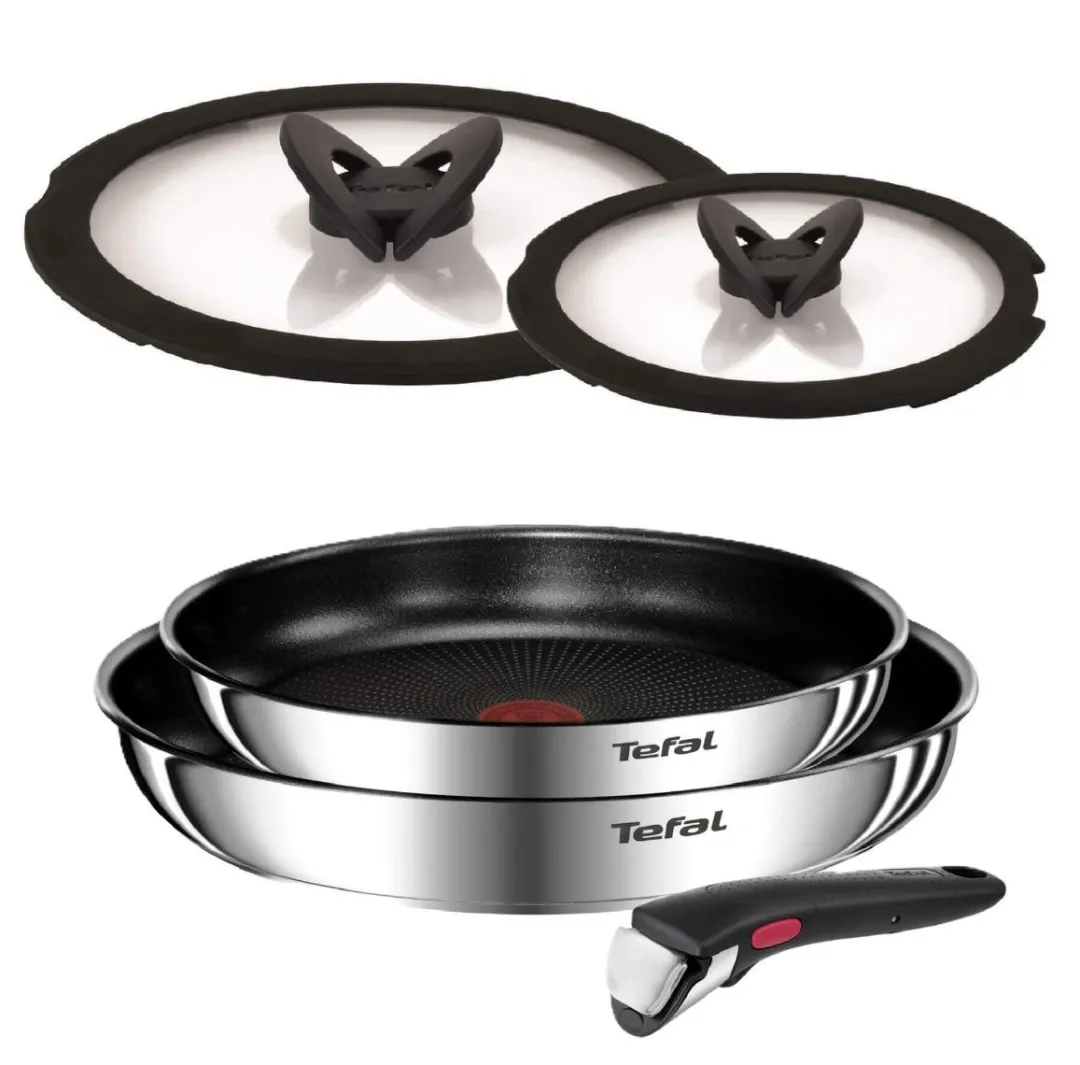 Zestaw patelni 24/28cm Tefal Ingenio Emotion + szklane pokrywki 24/28cm