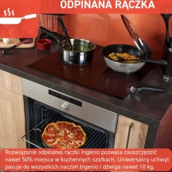 Zestaw patelni 22/24/28cm Tefal Ingenio Emotion + zestaw szklanych pokrywek