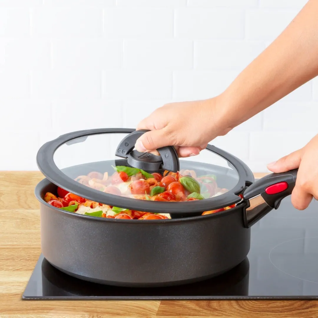 Zestaw patelni 24/28cm Tefal Ingenio So Light + szklane pokrywki 24/28cm