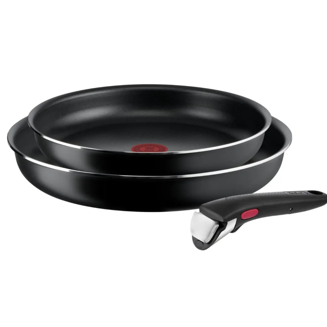 Zestaw patelni 24/28cm Tefal Ingenio Cook N Clean + szklane pokrywki 24/28cm