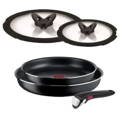 Zestaw patelni 24/28cm Tefal Ingenio Cook N Clean + szklane pokrywki 24/28cm