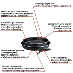Zestaw patelni TEFAL INGENIO SO'LIGHT - 3 elementy