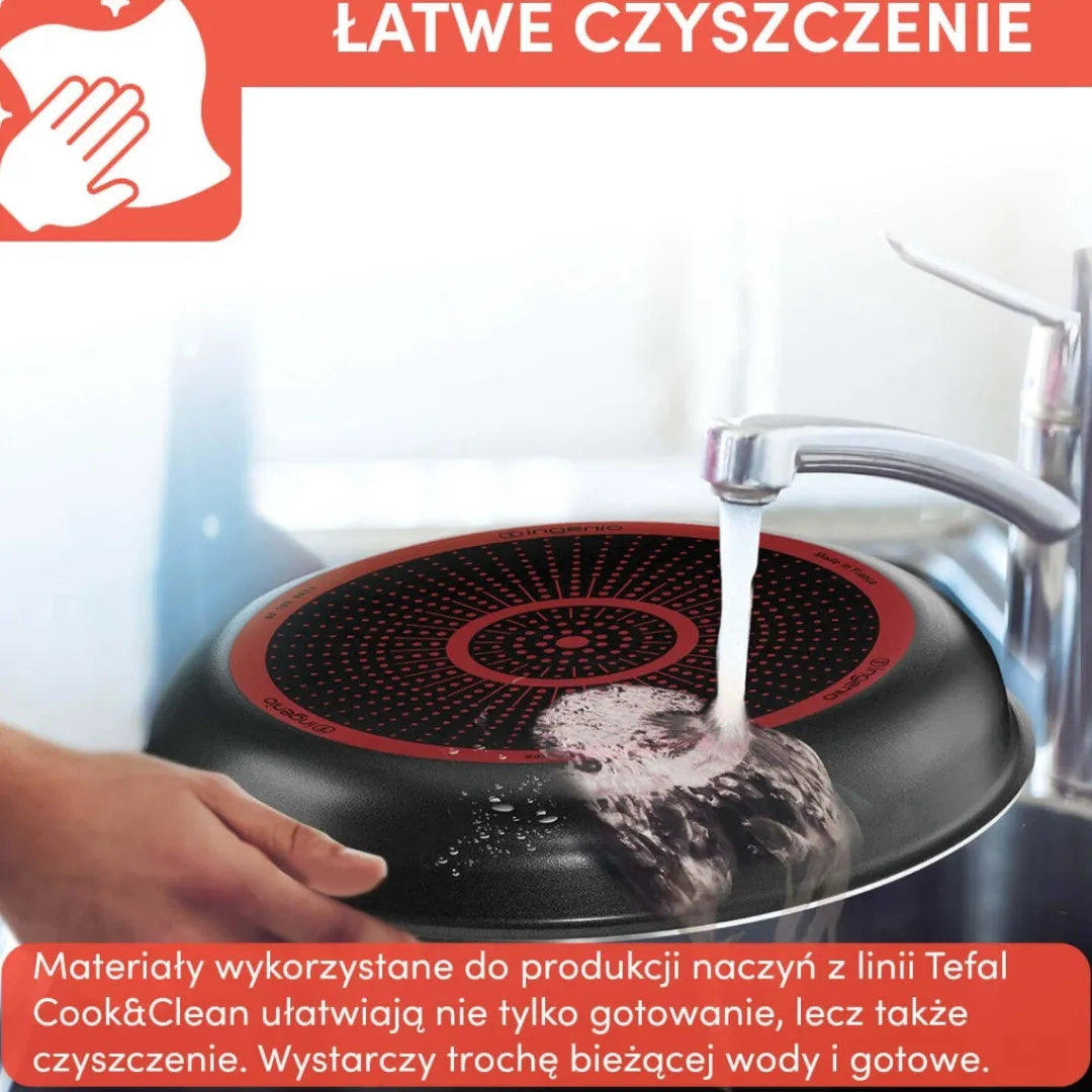 Zestaw patelni TEFAL INGENIO EASY COOK&CLEAN - 3 elementy