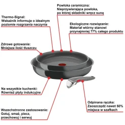 Zestaw patelni TEFAL INGENIO RENEW - 3 elementy