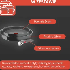 Zestaw patelni TEFAL INGENIO RENEW - 3 elementy