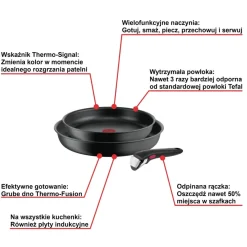 Zestaw patelni TEFAL INGENIO ULTIMATE 24/28cm + rączka