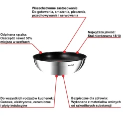 Zestaw patelni Tefal Ingenio Emotion 24/28cm + Wok 26cm