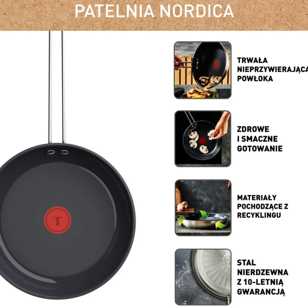 Zestaw patelni TEFAL Nordica 20/24/28 cm