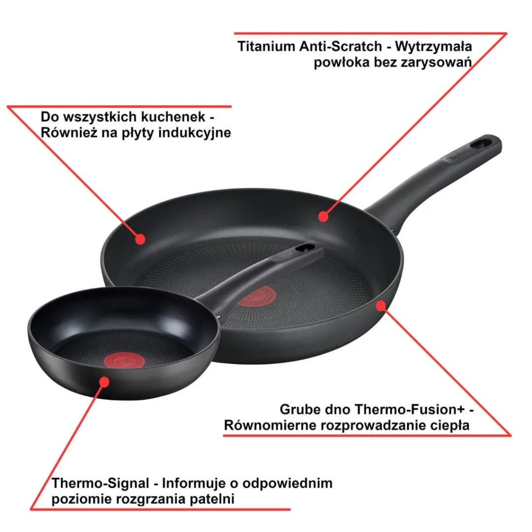 Zestaw patelni TEFAL ULTIMATE 22/28cm